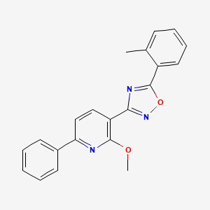 molecular formula C21H17N3O2 B5846970 2-methoxy-3-[5-(2-methylphenyl)-1,2,4-oxadiazol-3-yl]-6-phenylpyridine 