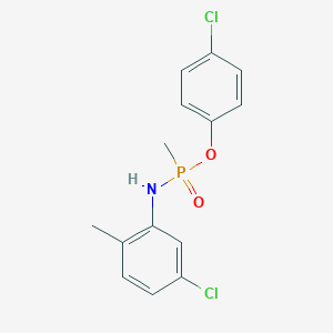 molecular formula C14H14Cl2NO2P B5846995 4-chlorophenyl N-(5-chloro-2-methylphenyl)-P-methylphosphonamidoate 