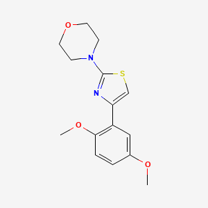 molecular formula C15H18N2O3S B5846999 4-[4-(2,5-dimethoxyphenyl)-1,3-thiazol-2-yl]morpholine 