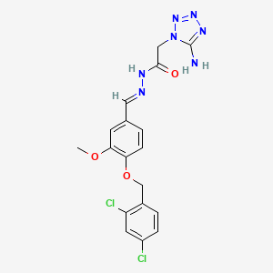 molecular formula C18H17Cl2N7O3 B5847002 2-(5-amino-1H-tetrazol-1-yl)-N'-{4-[(2,4-dichlorobenzyl)oxy]-3-methoxybenzylidene}acetohydrazide 