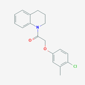 molecular formula C18H18ClNO2 B5847006 1-[(4-chloro-3-methylphenoxy)acetyl]-1,2,3,4-tetrahydroquinoline 