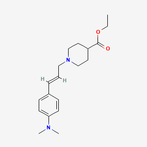 molecular formula C19H28N2O2 B5847021 ethyl 1-{3-[4-(dimethylamino)phenyl]-2-propen-1-yl}-4-piperidinecarboxylate 