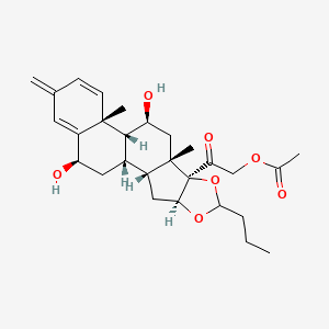 molecular formula C28H38O7 B584706 6beta-Hydroxy 21-Acetyloxy Budesonide CAS No. 93789-69-6