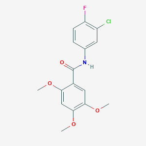 N-(3-chloro-4-fluorophenyl)-2,4,5-trimethoxybenzamide