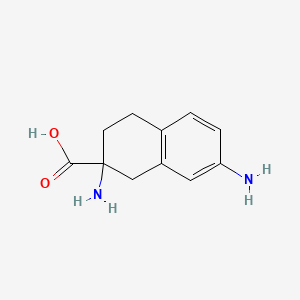 molecular formula C11H14N2O2 B584708 2,7-Diamino-1,2,3,4-tetrahydronaphthalene-2-carboxylic acid CAS No. 151153-06-9