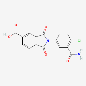 2-[3-(aminocarbonyl)-4-chlorophenyl]-1,3-dioxo-5-isoindolinecarboxylic acid