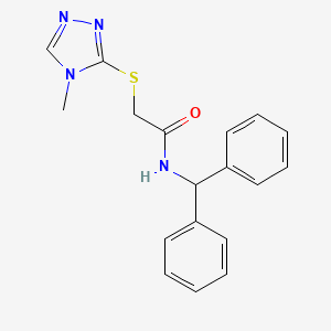 molecular formula C18H18N4OS B5847093 N-(diphenylmethyl)-2-[(4-methyl-4H-1,2,4-triazol-3-yl)thio]acetamide 