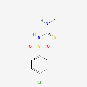 molecular formula C9H11ClN2O2S2 B5847096 4-chloro-N-[(ethylamino)carbonothioyl]benzenesulfonamide 