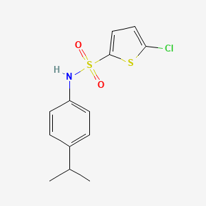 molecular formula C13H14ClNO2S2 B5847105 5-chloro-N-(4-isopropylphenyl)-2-thiophenesulfonamide 