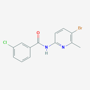 molecular formula C13H10BrClN2O B5847123 N-(5-bromo-6-methyl-2-pyridinyl)-3-chlorobenzamide 