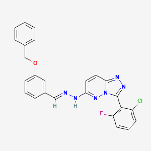 molecular formula C25H18ClFN6O B5847133 3-(benzyloxy)benzaldehyde [3-(2-chloro-6-fluorophenyl)[1,2,4]triazolo[4,3-b]pyridazin-6-yl]hydrazone 