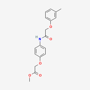 molecular formula C18H19NO5 B5847154 methyl (4-{[(3-methylphenoxy)acetyl]amino}phenoxy)acetate 