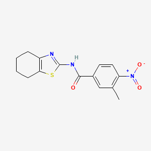 molecular formula C15H15N3O3S B5847161 3-methyl-4-nitro-N-(4,5,6,7-tetrahydro-1,3-benzothiazol-2-yl)benzamide 