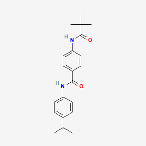 4-[(2,2-dimethylpropanoyl)amino]-N-(4-isopropylphenyl)benzamide