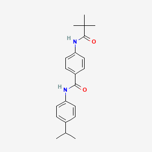 molecular formula C21H26N2O2 B5847167 4-[(2,2-dimethylpropanoyl)amino]-N-(4-isopropylphenyl)benzamide 