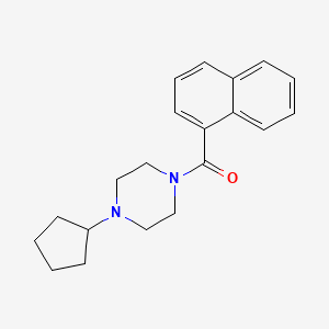 molecular formula C20H24N2O B5847180 1-cyclopentyl-4-(1-naphthoyl)piperazine 