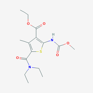 ethyl 5-[(diethylamino)carbonyl]-2-[(methoxycarbonyl)amino]-4-methyl-3-thiophenecarboxylate