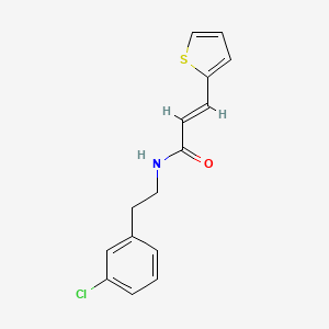 N-[2-(3-chlorophenyl)ethyl]-3-(2-thienyl)acrylamide