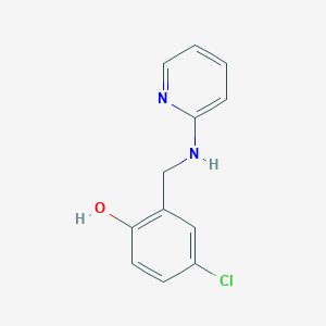 molecular formula C12H11ClN2O B5847213 4-chloro-2-[(2-pyridinylamino)methyl]phenol 