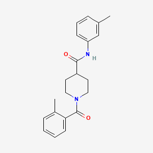 1-(2-methylbenzoyl)-N-(3-methylphenyl)-4-piperidinecarboxamide