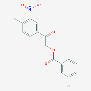 2-(4-methyl-3-nitrophenyl)-2-oxoethyl 3-chlorobenzoate