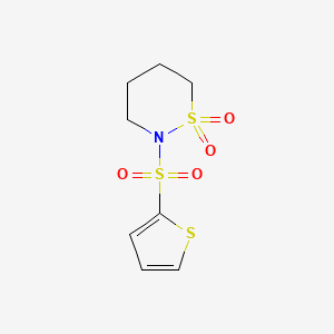 molecular formula C8H11NO4S3 B5847235 2-(2-thienylsulfonyl)-1,2-thiazinane 1,1-dioxide 