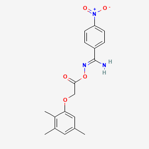 molecular formula C18H19N3O5 B5847238 4-nitro-N'-{[(2,3,5-trimethylphenoxy)acetyl]oxy}benzenecarboximidamide 