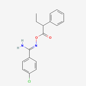 molecular formula C17H17ClN2O2 B5847244 4-chloro-N'-[(2-phenylbutanoyl)oxy]benzenecarboximidamide 