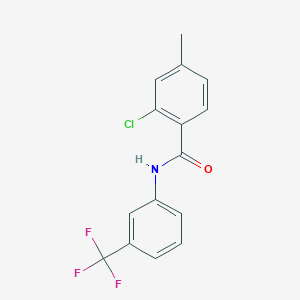 molecular formula C15H11ClF3NO B5847247 2-chloro-4-methyl-N-[3-(trifluoromethyl)phenyl]benzamide 