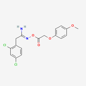 2-(2,4-dichlorophenyl)-N'-{[(4-methoxyphenoxy)acetyl]oxy}ethanimidamide