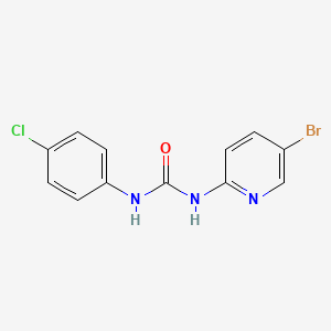 molecular formula C12H9BrClN3O B5847260 N-(5-bromo-2-pyridinyl)-N'-(4-chlorophenyl)urea 