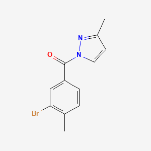 molecular formula C12H11BrN2O B5847268 1-(3-bromo-4-methylbenzoyl)-3-methyl-1H-pyrazole 