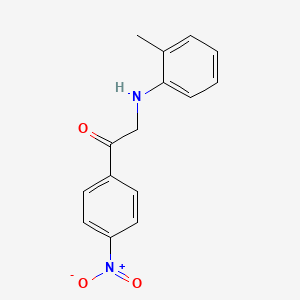 molecular formula C15H14N2O3 B5847276 2-[(2-methylphenyl)amino]-1-(4-nitrophenyl)ethanone 
