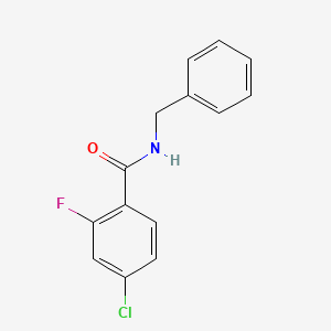 molecular formula C14H11ClFNO B5847284 N-benzyl-4-chloro-2-fluorobenzamide 