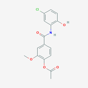 4-{[(5-chloro-2-hydroxyphenyl)amino]carbonyl}-2-methoxyphenyl acetate
