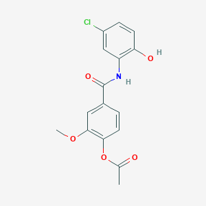 molecular formula C16H14ClNO5 B5847307 4-{[(5-chloro-2-hydroxyphenyl)amino]carbonyl}-2-methoxyphenyl acetate 