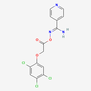 N'-{[2-(2,4,5-trichlorophenoxy)acetyl]oxy}-4-pyridinecarboximidamide