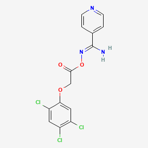 molecular formula C14H10Cl3N3O3 B5847309 N'-{[2-(2,4,5-trichlorophenoxy)acetyl]oxy}-4-pyridinecarboximidamide 