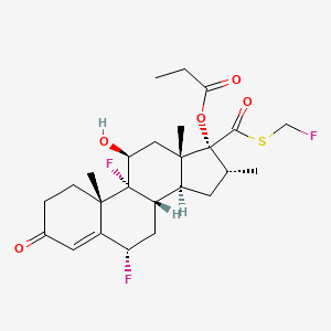 molecular formula C25H33F3O5S B584731 6α,9-二氟-17-(((氟甲基)硫代)羰基)-11β-羟基-16α-甲基-3-氧代雄甾-4-烯-17α-基丙酸酯 CAS No. 105613-90-9