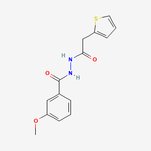 molecular formula C14H14N2O3S B5847322 3-methoxy-N'-(2-thienylacetyl)benzohydrazide 