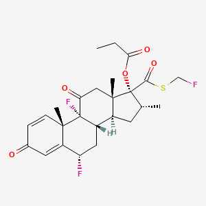 molecular formula C25H29F3O5S B584733 6alpha,9-Difluoro-17-(((fluoromethyl)sulfanyl)carbonyl)-16alpha-methyl-3,11-dioxoandrosta-1,4-dien-17alpha-yl propanoate CAS No. 1219174-94-3