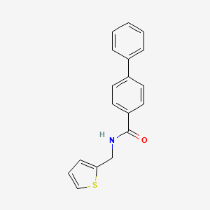 molecular formula C18H15NOS B5847345 N-(2-thienylmethyl)-4-biphenylcarboxamide 