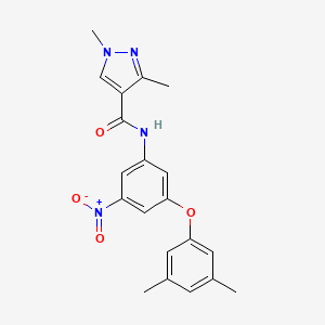 molecular formula C20H20N4O4 B5847350 N-[3-(3,5-dimethylphenoxy)-5-nitrophenyl]-1,3-dimethyl-1H-pyrazole-4-carboxamide 