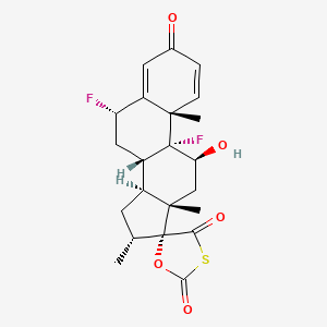 molecular formula C22H24F2O5S B584736 6alpha,9alpha-Difluoro-11beta-hydroxy-16alpha-methyl-2',3,4'-trioxo-17alpha-spiro(androsta-1,4-diene-17,5'-(1,3)oxathiolane) CAS No. 219719-95-6