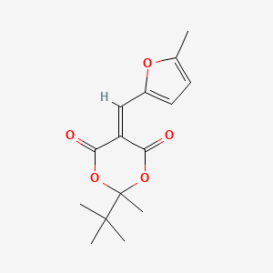 2-tert-butyl-2-methyl-5-[(5-methyl-2-furyl)methylene]-1,3-dioxane-4,6-dione