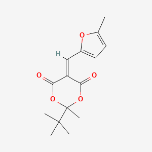 molecular formula C15H18O5 B5847361 2-tert-butyl-2-methyl-5-[(5-methyl-2-furyl)methylene]-1,3-dioxane-4,6-dione 