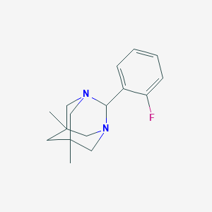 molecular formula C16H21FN2 B5847363 2-(2-fluorophenyl)-5,7-dimethyl-1,3-diazatricyclo[3.3.1.1~3,7~]decane 