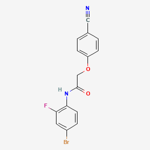 molecular formula C15H10BrFN2O2 B5847380 N-(4-bromo-2-fluorophenyl)-2-(4-cyanophenoxy)acetamide 