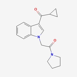 cyclopropyl{1-[2-oxo-2-(1-pyrrolidinyl)ethyl]-1H-indol-3-yl}methanone