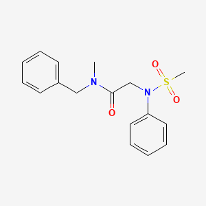 molecular formula C17H20N2O3S B5847396 N~1~-benzyl-N~1~-methyl-N~2~-(methylsulfonyl)-N~2~-phenylglycinamide 